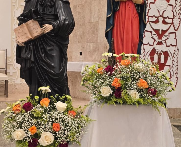 Imagens de Sto Aníbal Maria e Nª Sª do Rogate – padroeiros das vocações